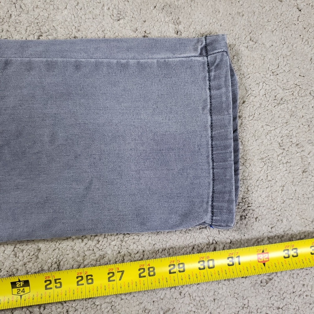 Mugsy Jeans Mens 34x32 (FITS 33x31) Gray Denim Beans Casual Straight Stretch - Picture 8 of 10